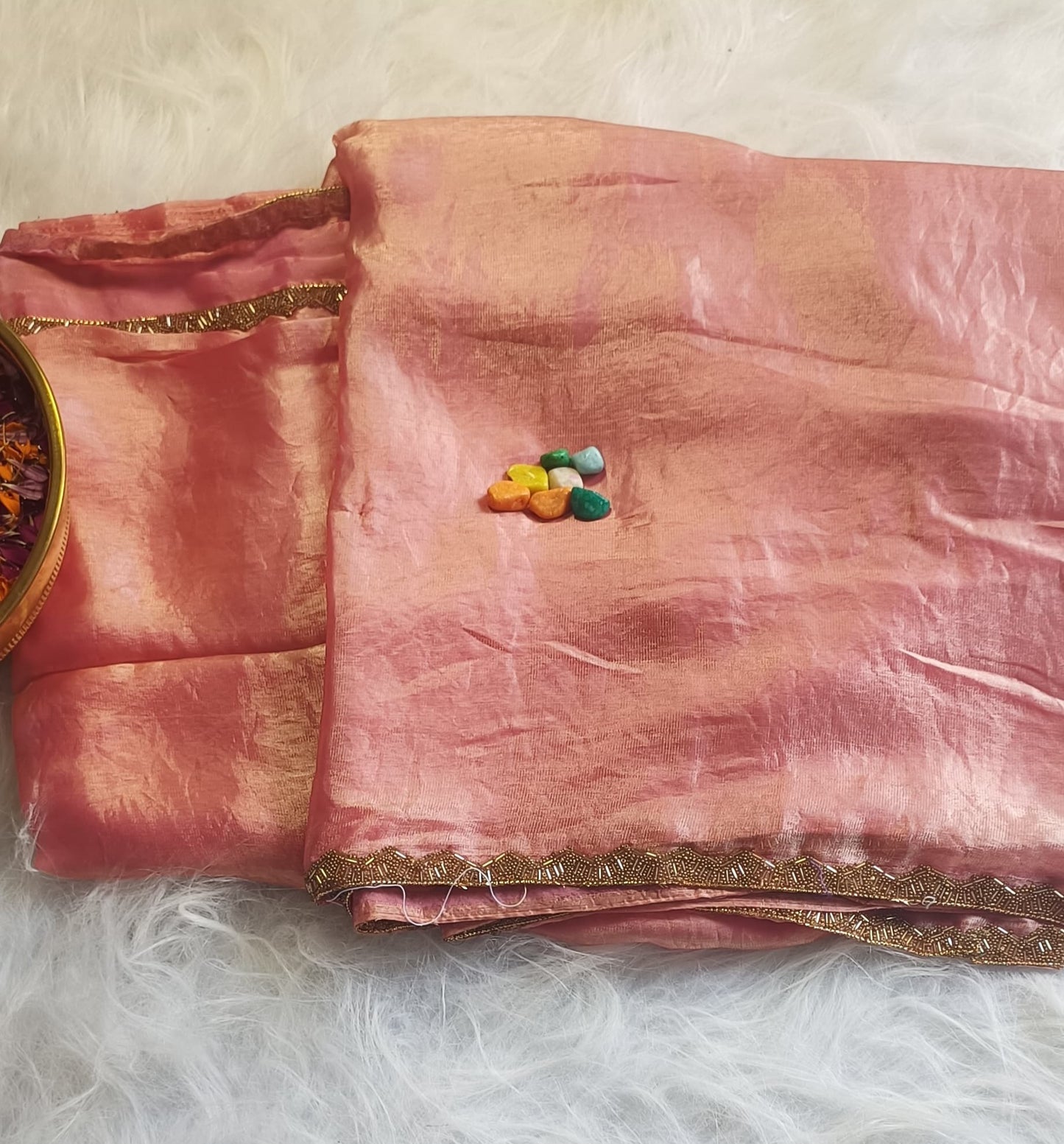 Blush Rose Handwoven Silk Saree