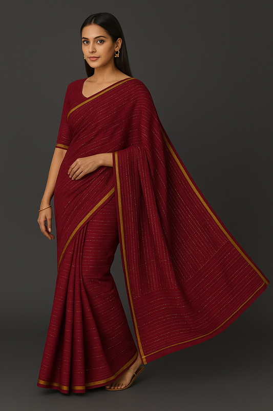 Royal Ruby Radiance Saree