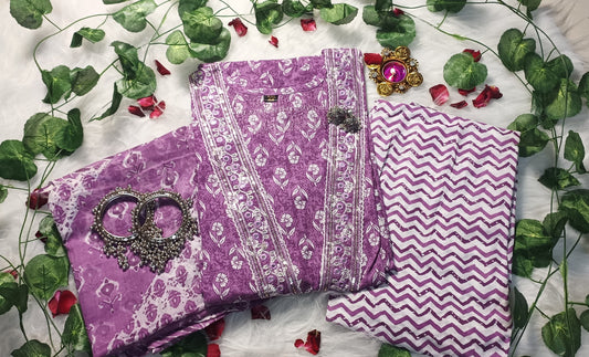 Printed Cotton Suit Set