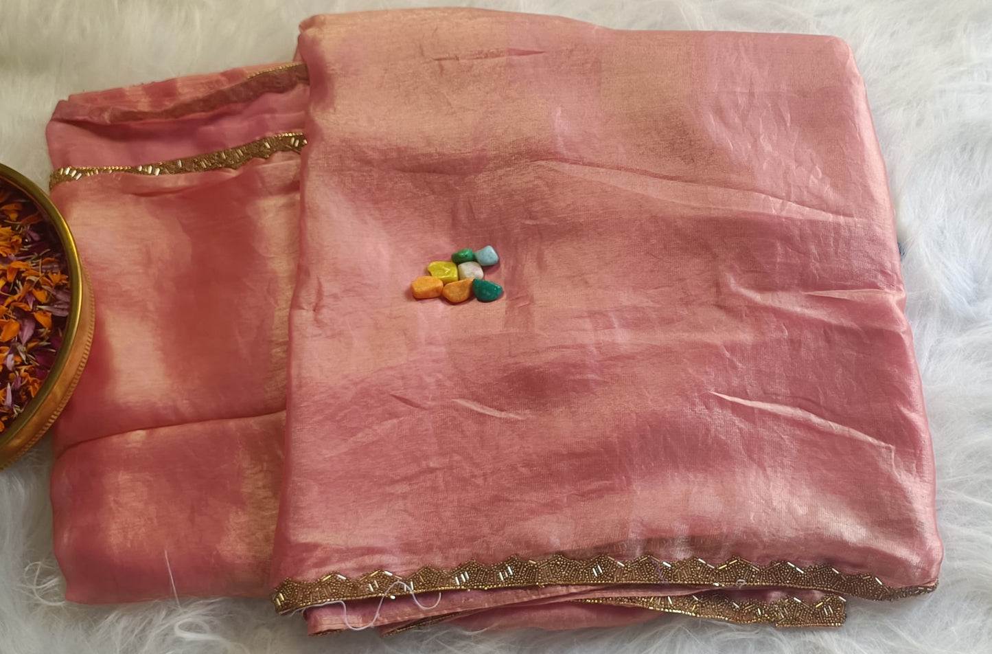 Blush Rose Handwoven Silk Saree