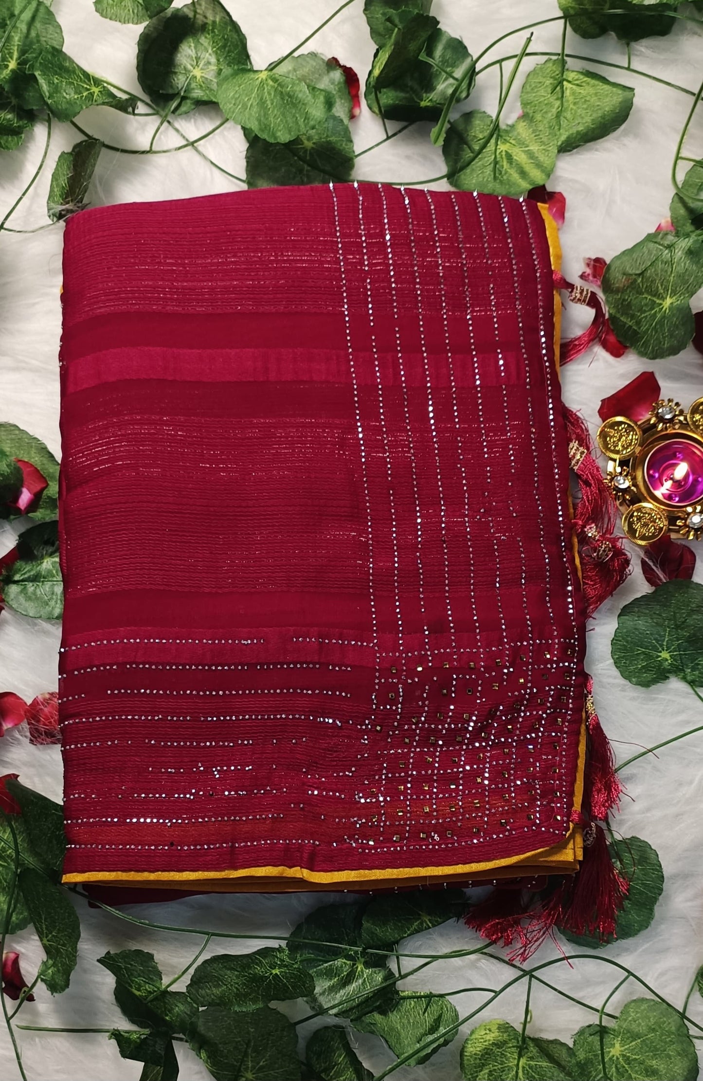 Royal Ruby Radiance Saree
