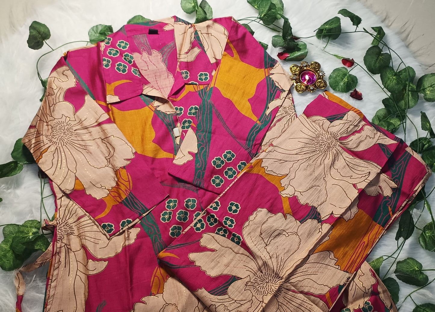 Bold Floral Cotton Co-ord Set