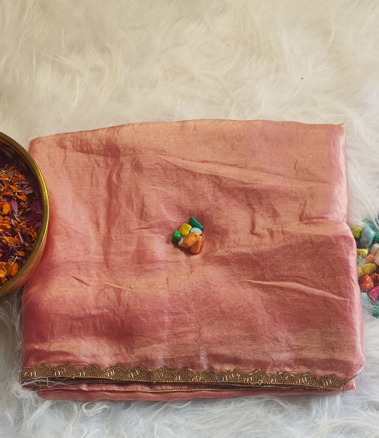 Blush Rose Handwoven Silk Saree
