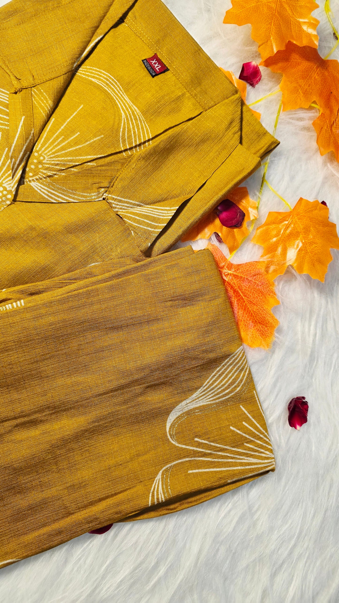 Mustard Yellow Cotton Suit Set
