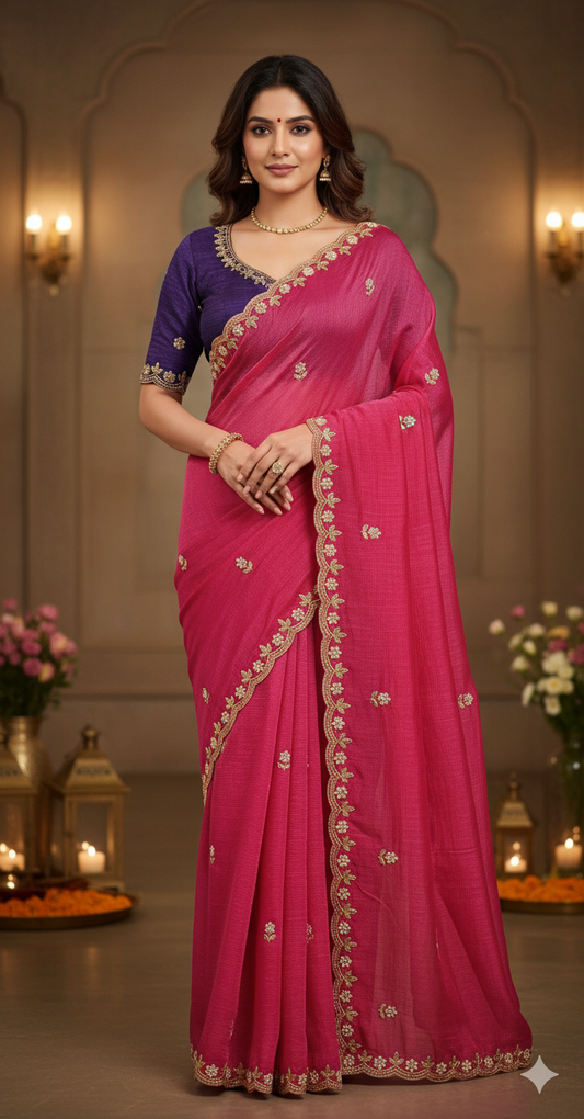 Royal Statement in Rani Pink & Purple