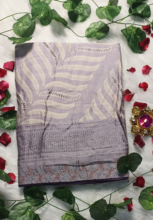Lavender Leaf Royale Saree