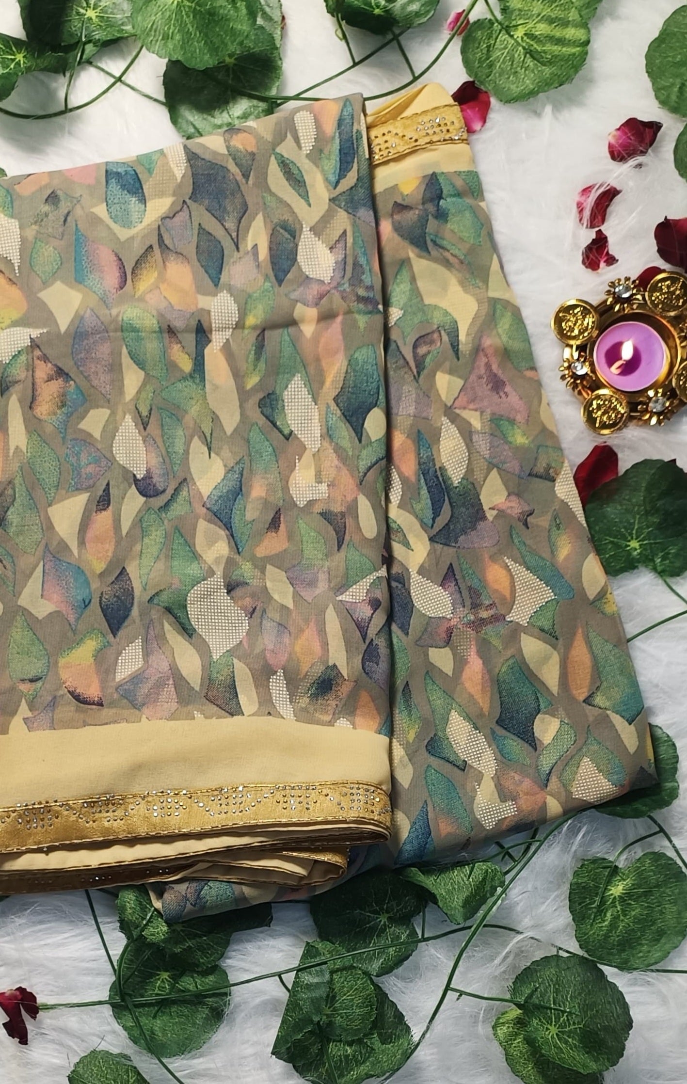 Mystic Leaf Luxe Saree