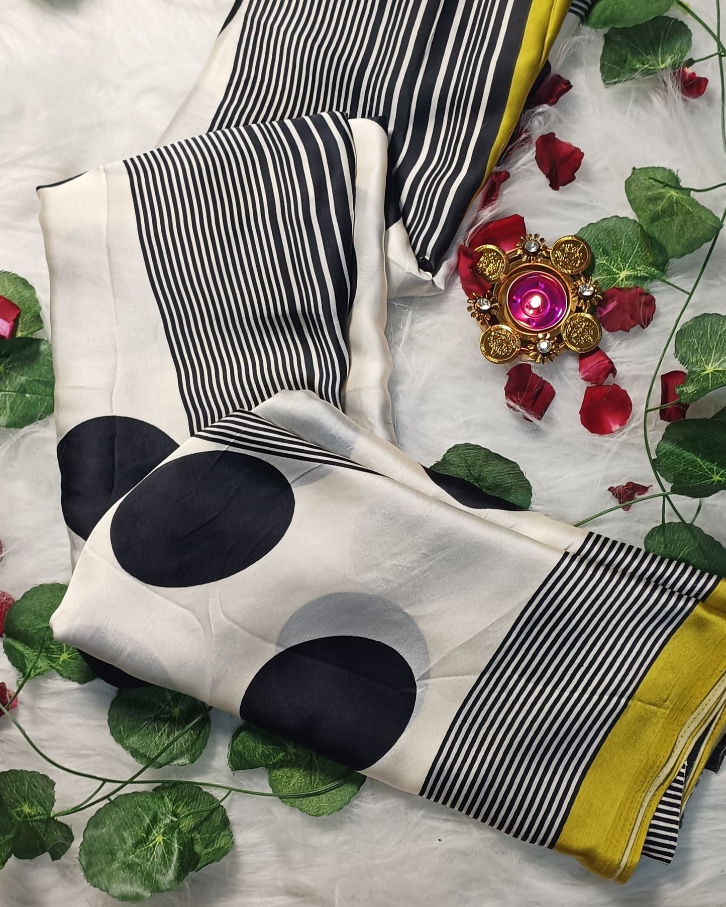 Noir Polka Elegance Saree
