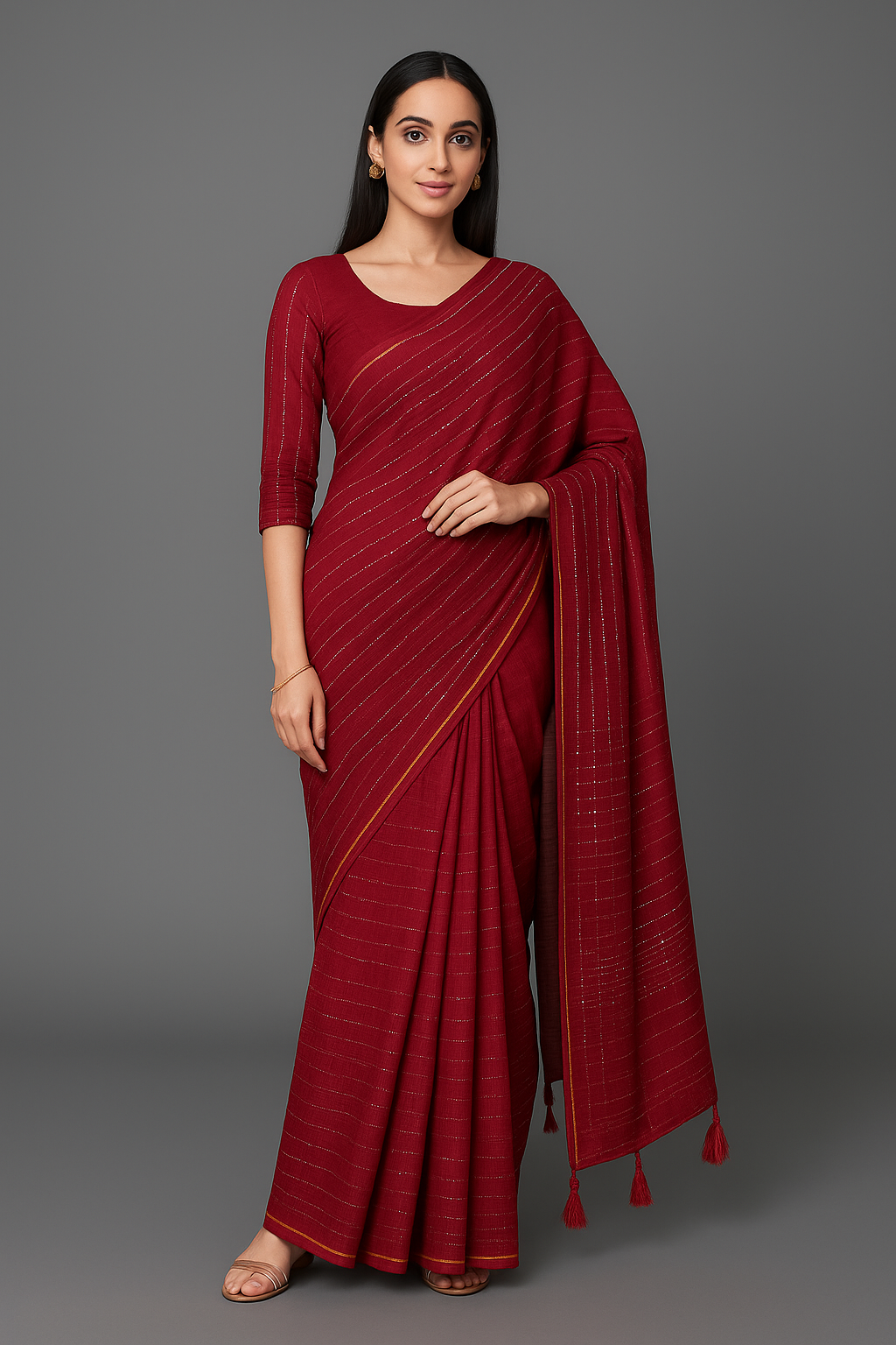 Royal Ruby Radiance Saree