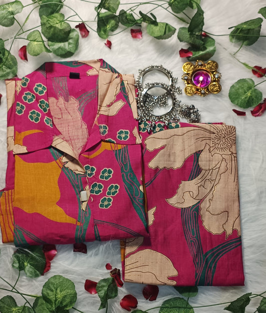 Bold Floral Cotton Co-ord Set