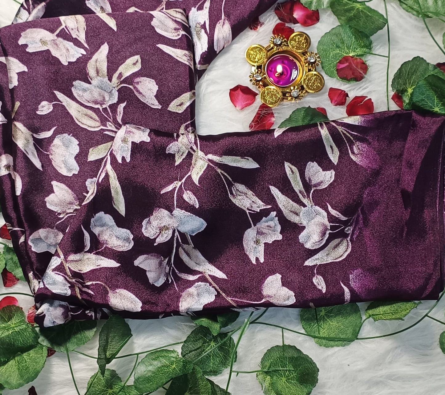 Royal Amethyst Bloom Luxe Saree