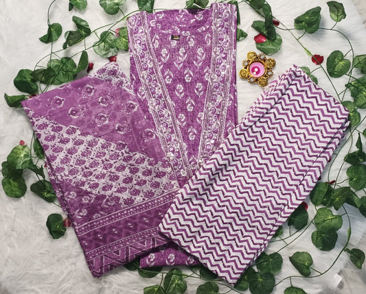 Printed Cotton Suit Set