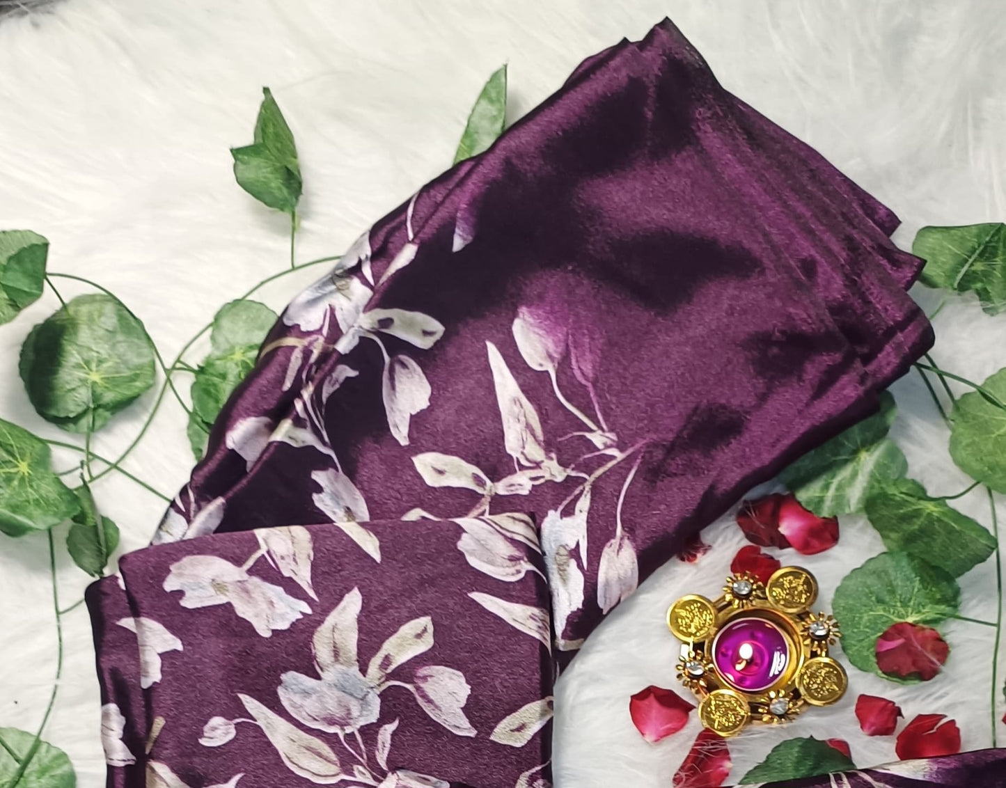Royal Amethyst Bloom Luxe Saree
