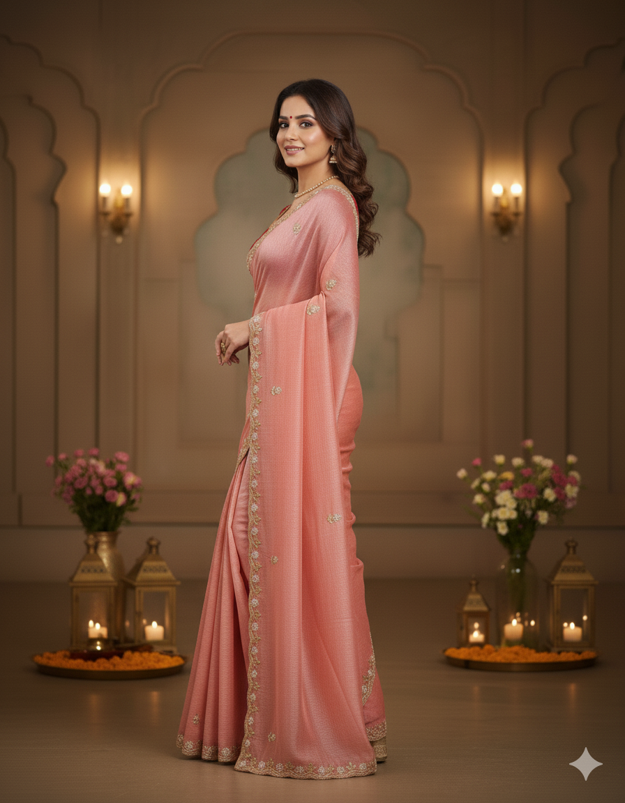 Grace in Every Drape - Where Festive Charm Meets Timeless Elegance