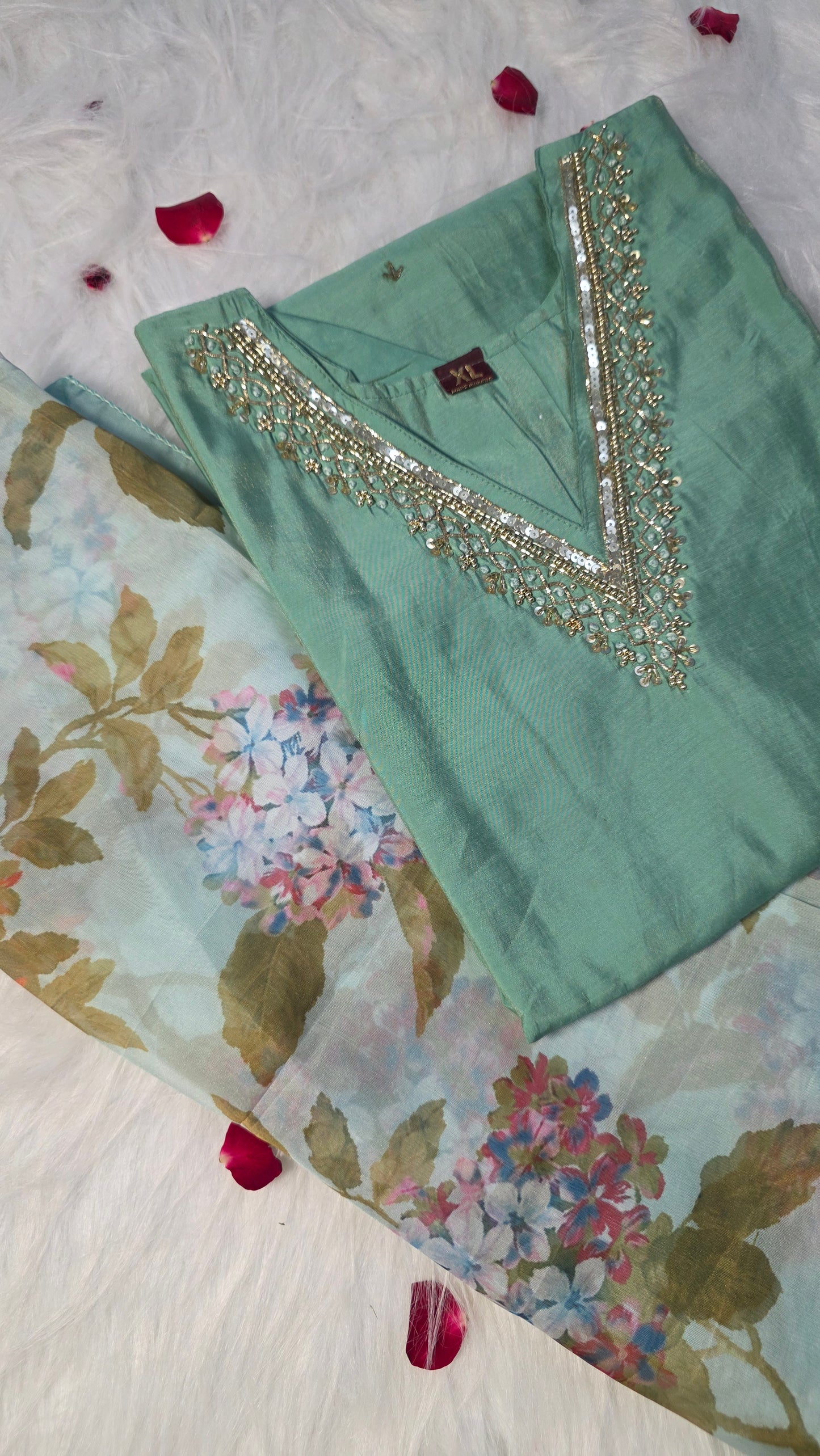 Elegant Pastel Green Suit Set