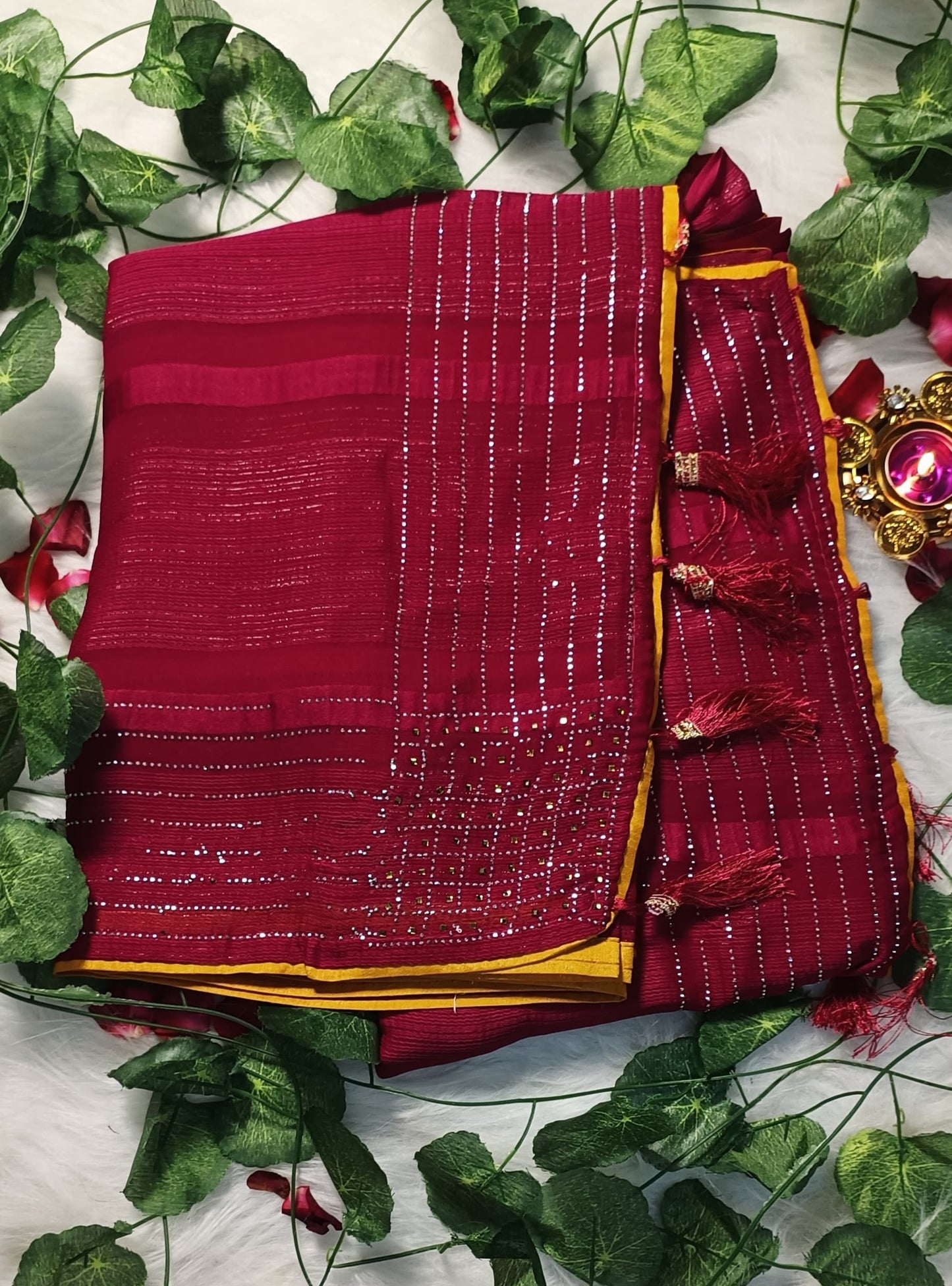 Royal Ruby Radiance Saree