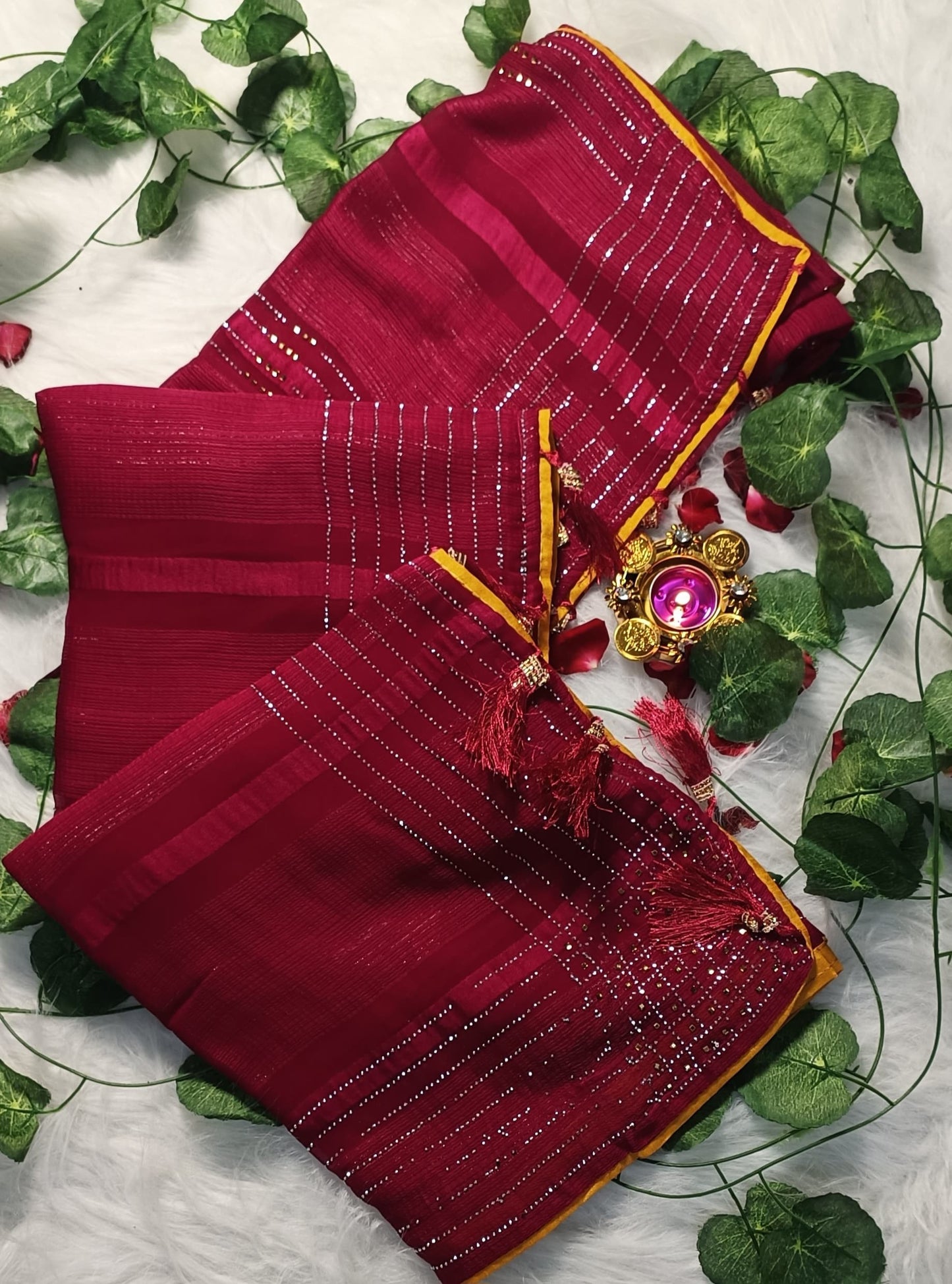 Royal Ruby Radiance Saree