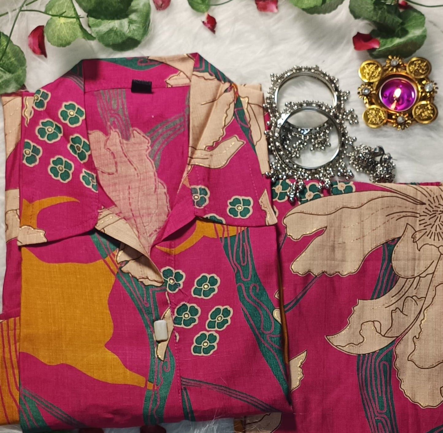 Bold Floral Cotton Co-ord Set