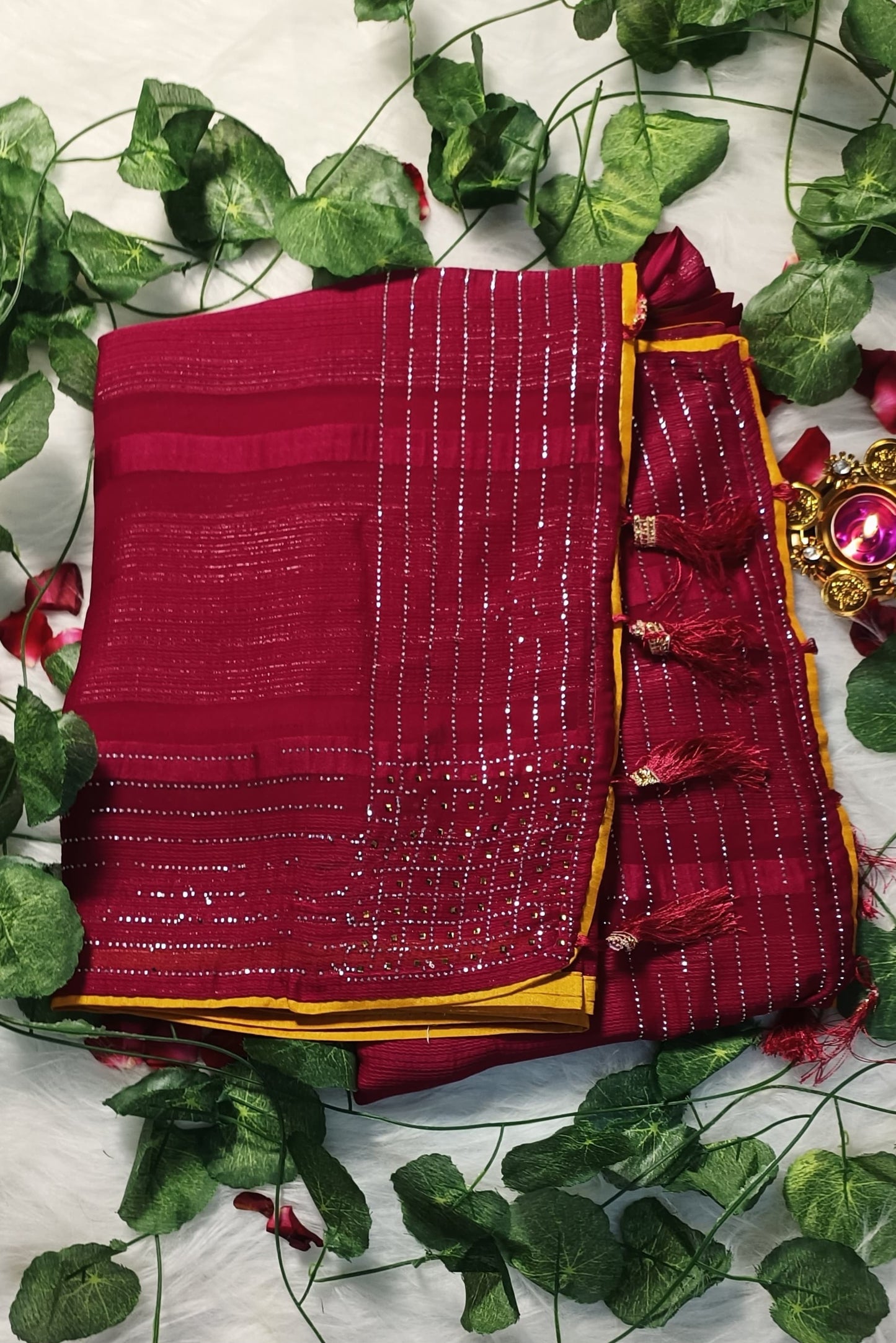 Royal Ruby Radiance Saree