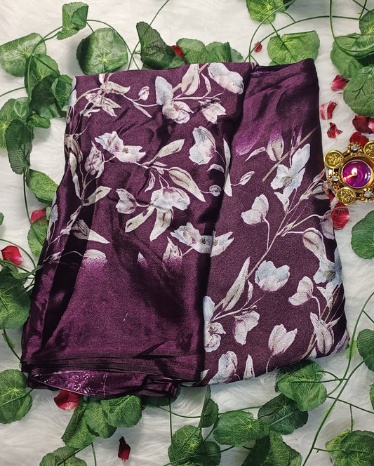 Royal Amethyst Bloom Luxe Saree
