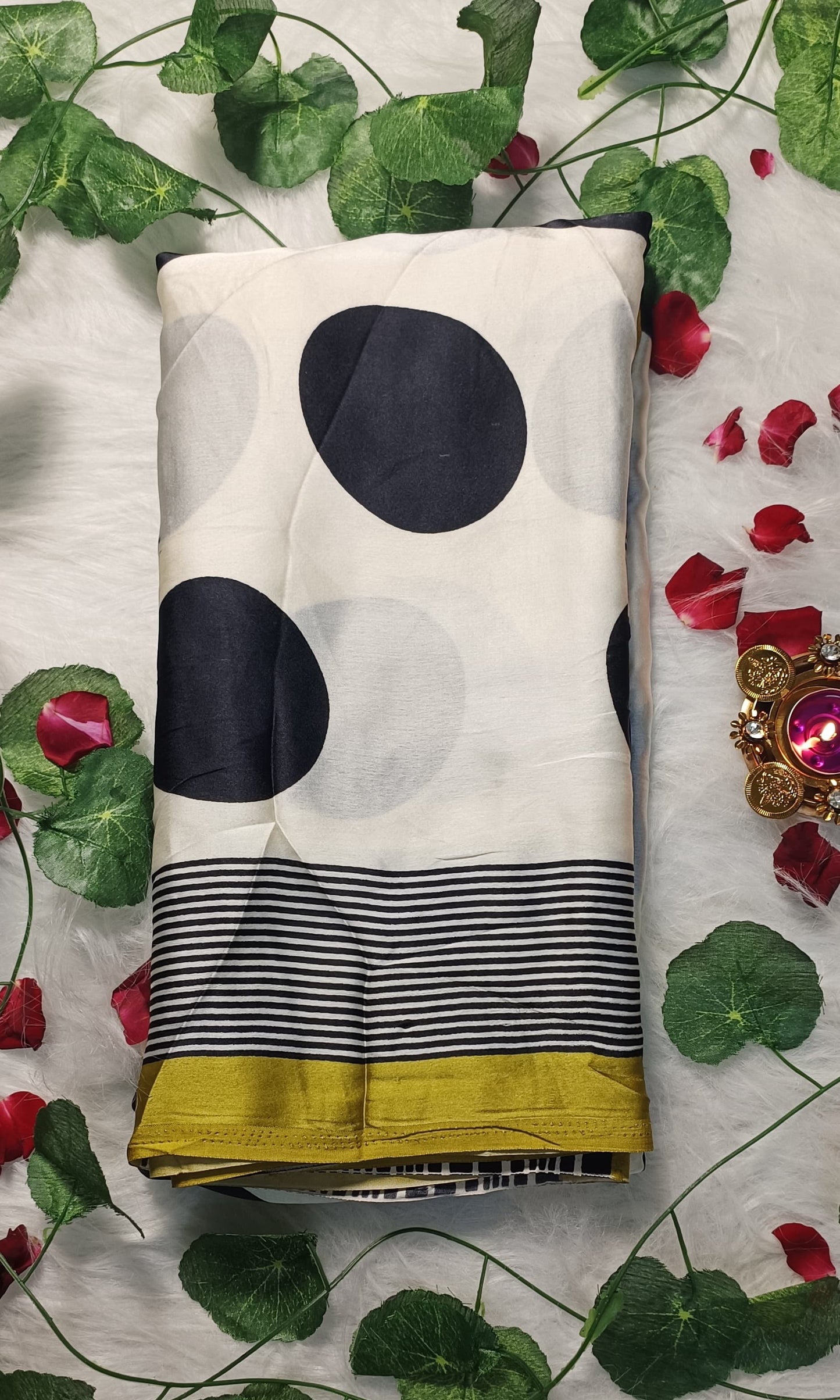 Noir Polka Elegance Saree