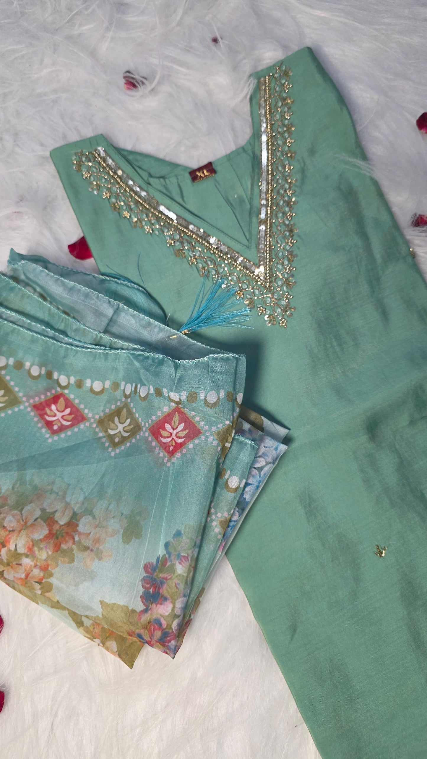 Elegant Pastel Green Suit Set