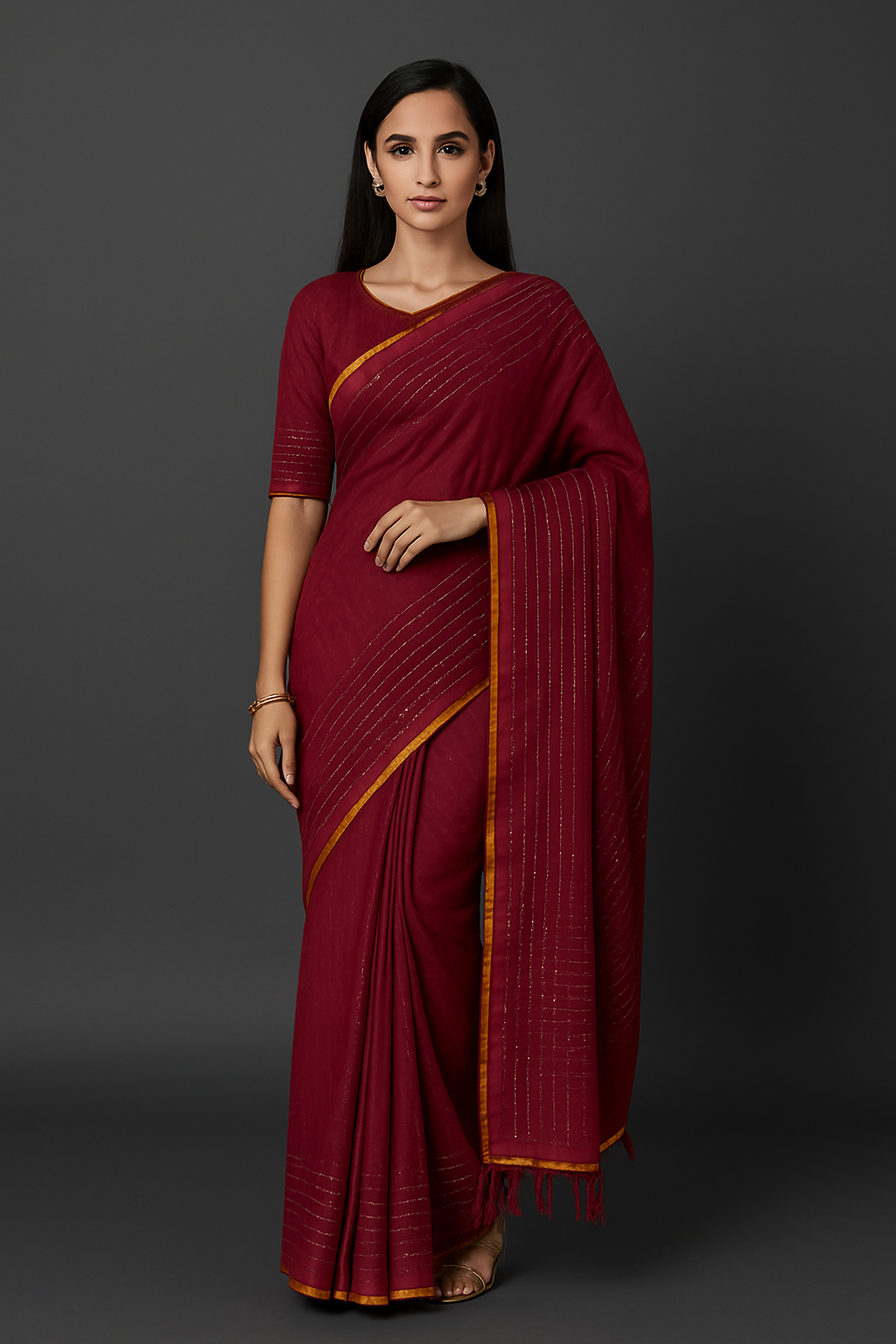 Royal Ruby Radiance Saree