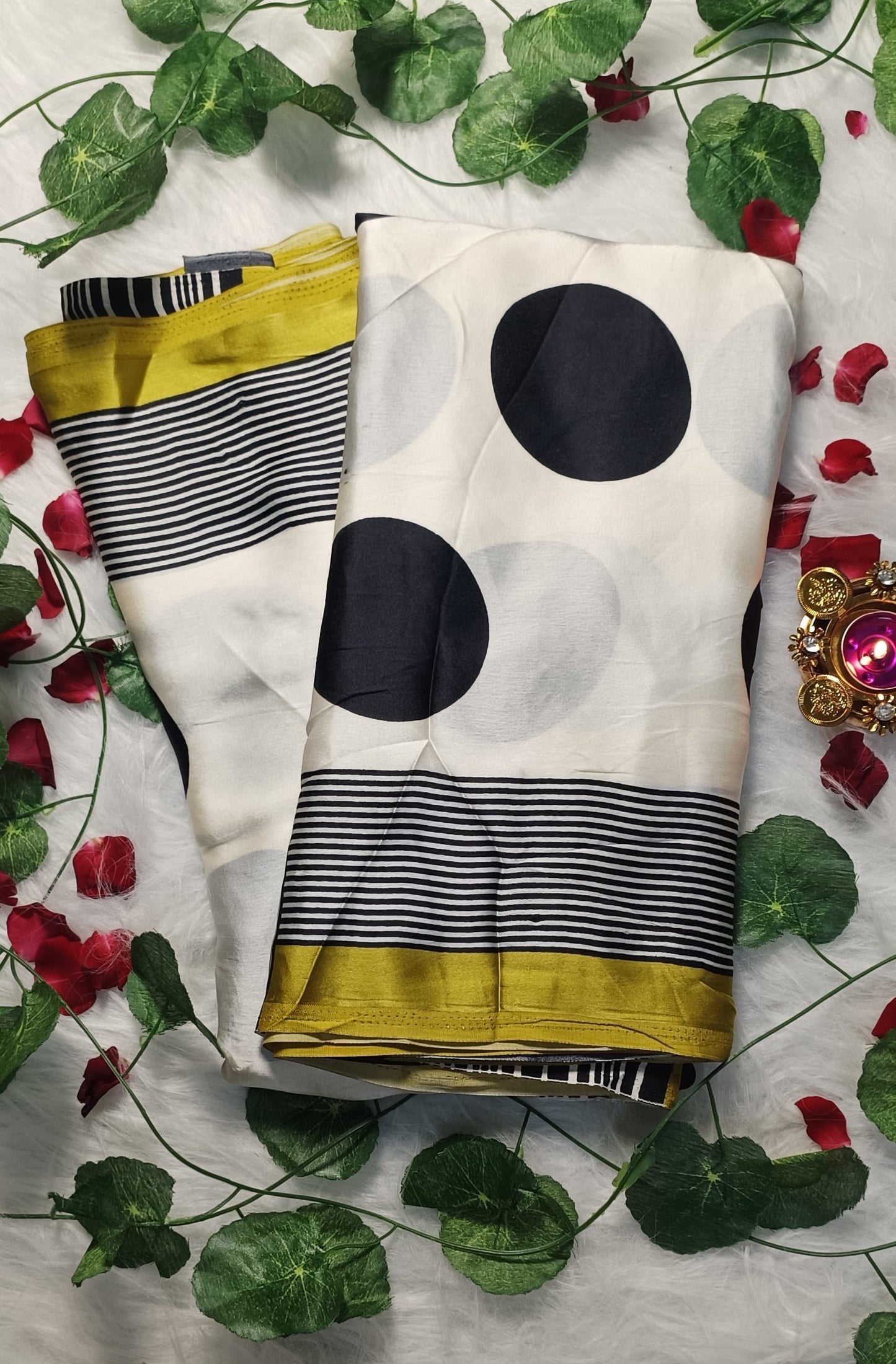 Noir Polka Elegance Saree