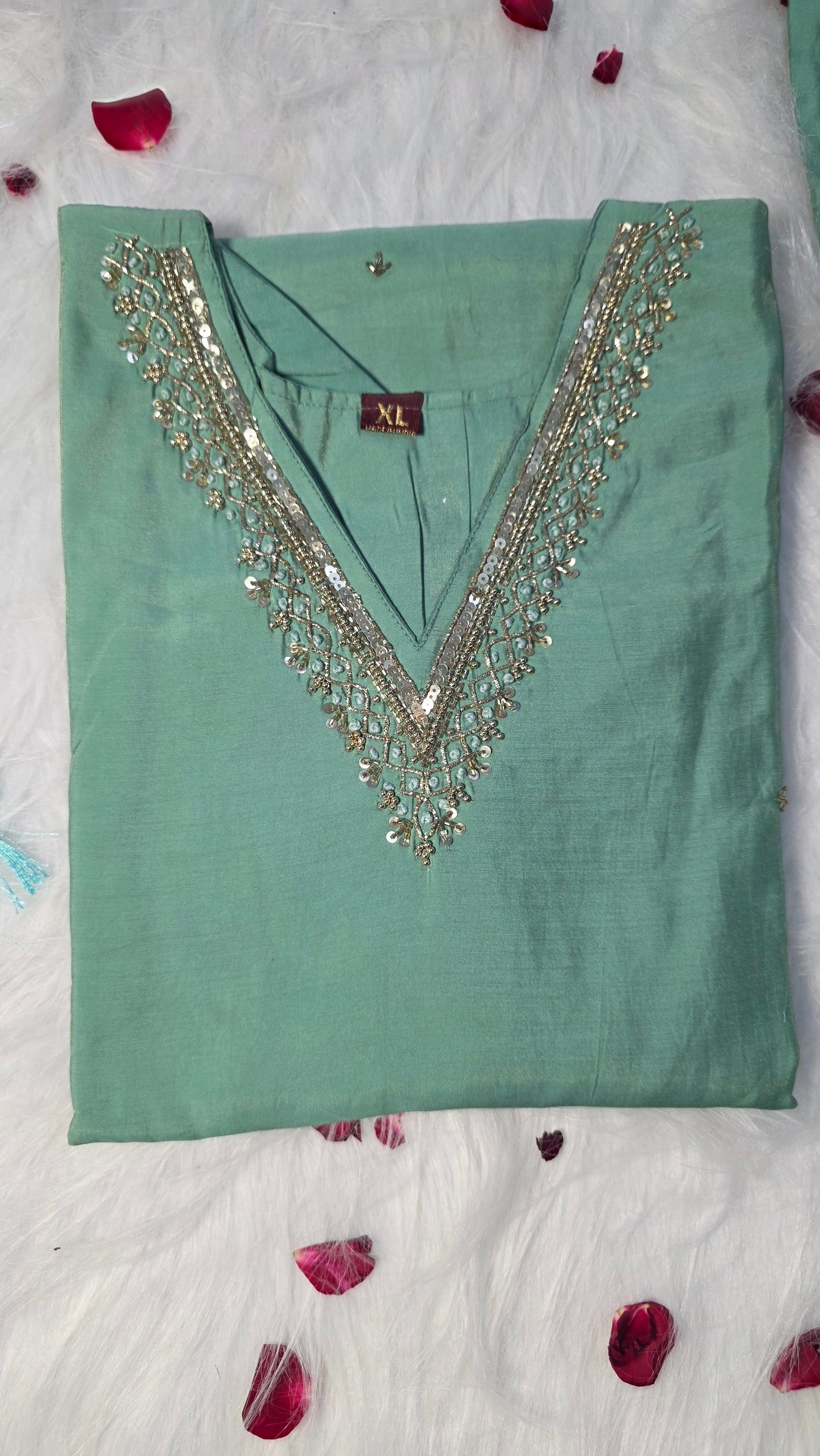Elegant Pastel Green Suit Set