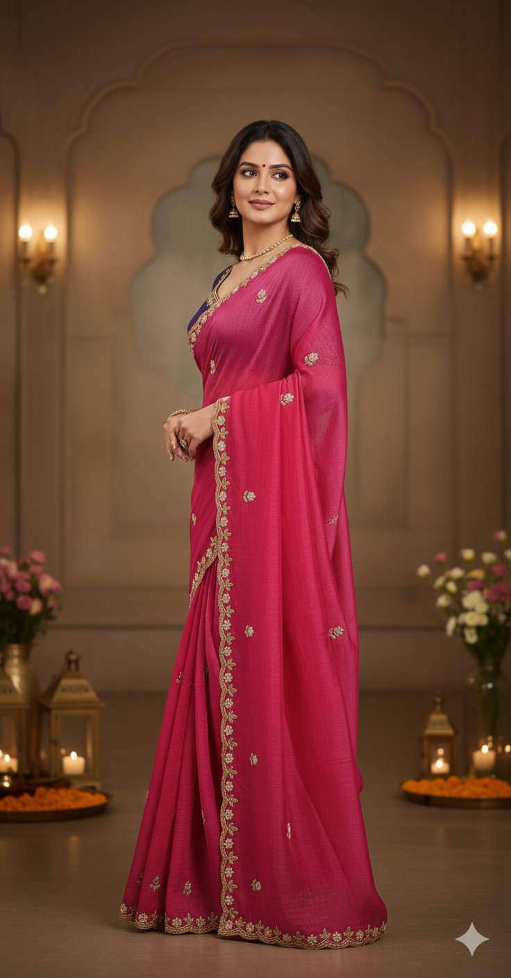 Royal Statement in Rani Pink & Purple