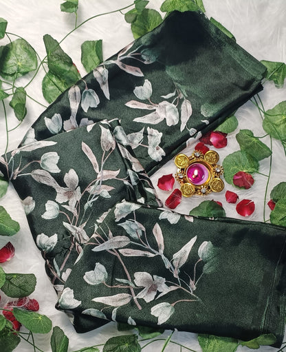 Emerald Bloom Luxe Saree