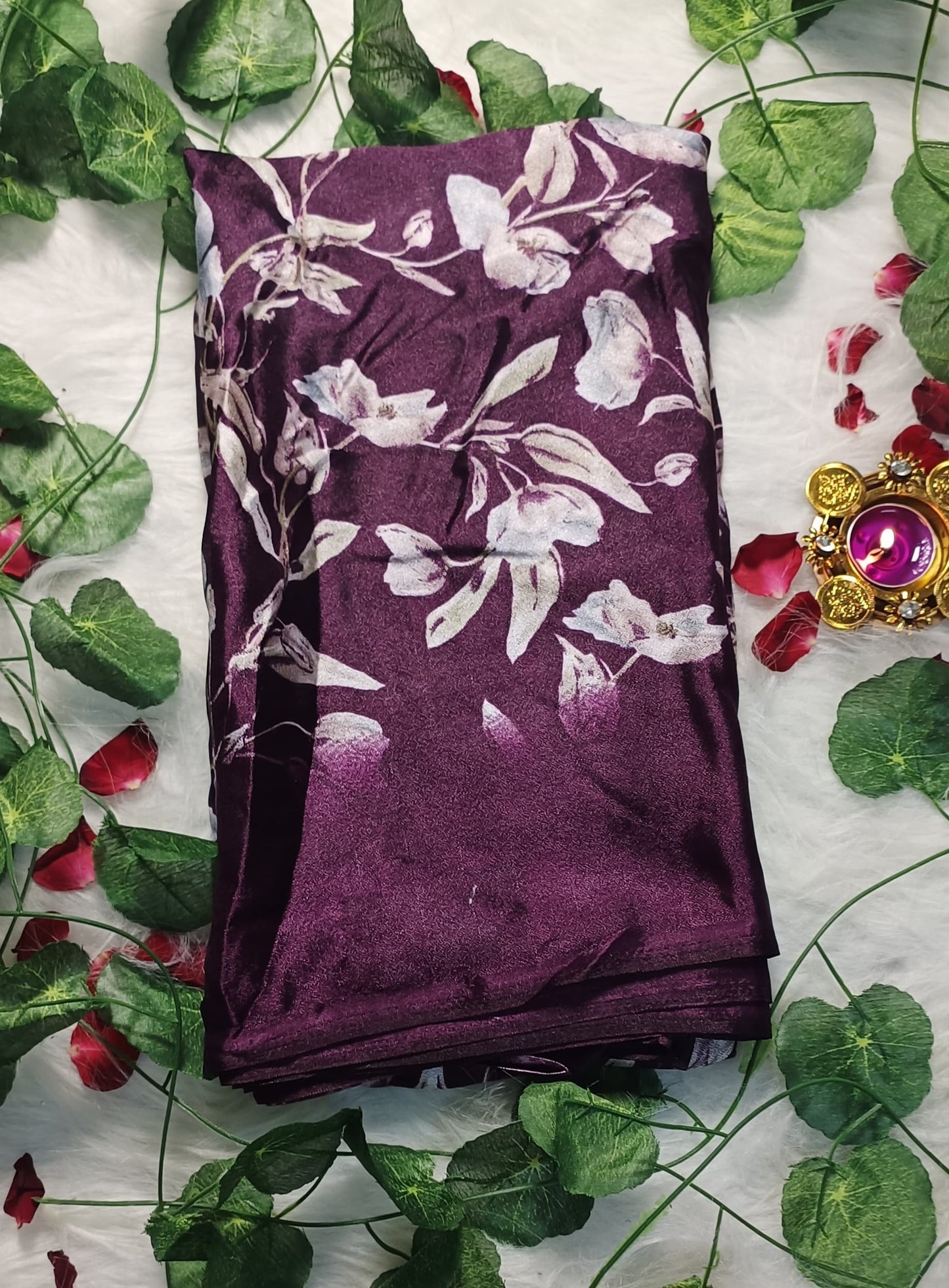 Royal Amethyst Bloom Luxe Saree