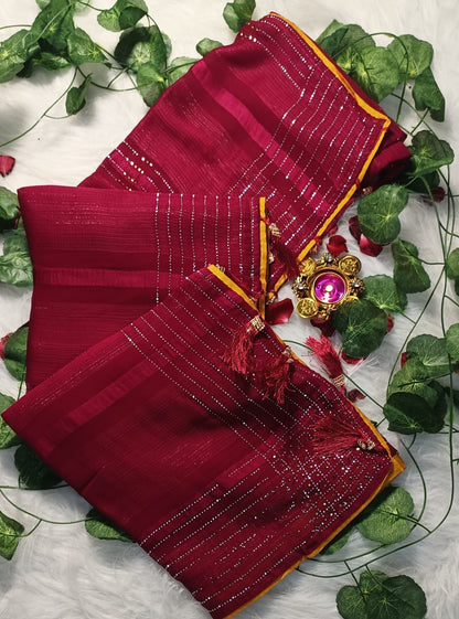 Royal Ruby Radiance Saree