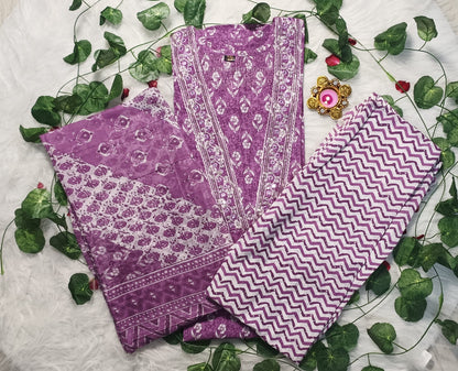 Printed Cotton Suit Set