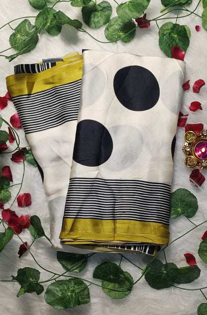 Noir Polka Elegance Saree